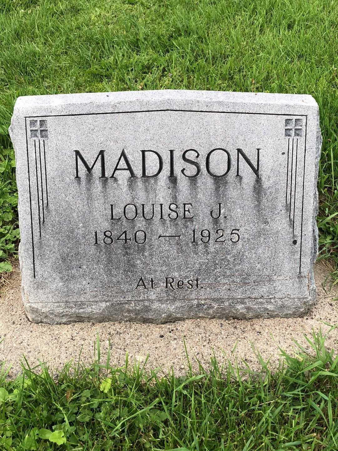 Louise J. Madison's grave. Photo 1