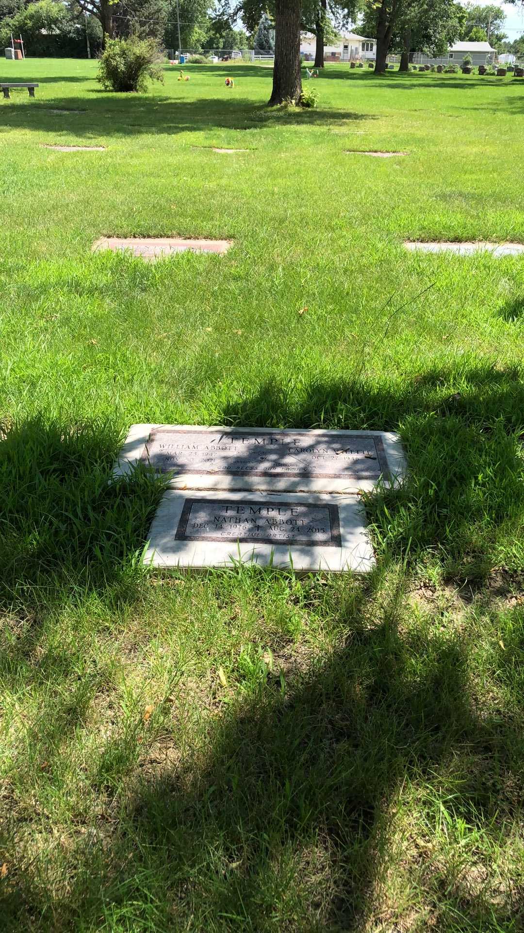 William Abbott Temple's grave. Photo 2
