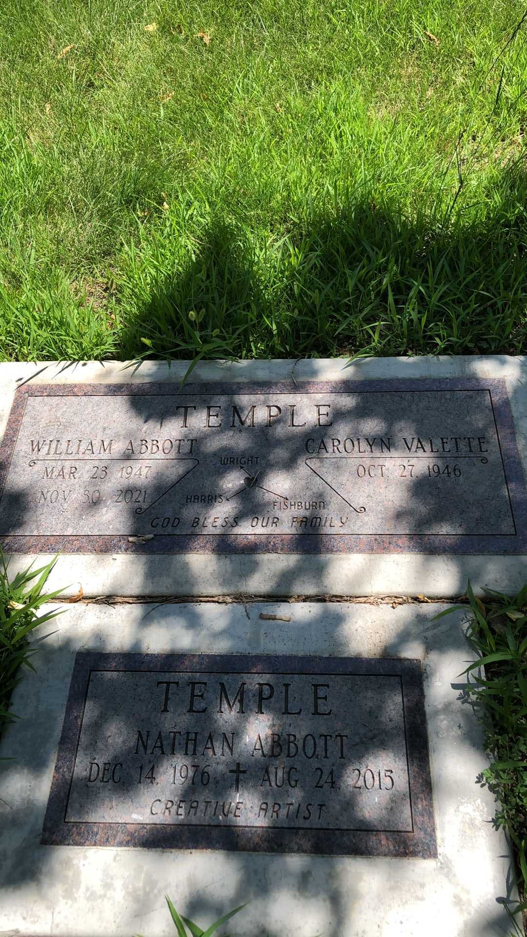 William Abbott Temple's grave. Photo 1
