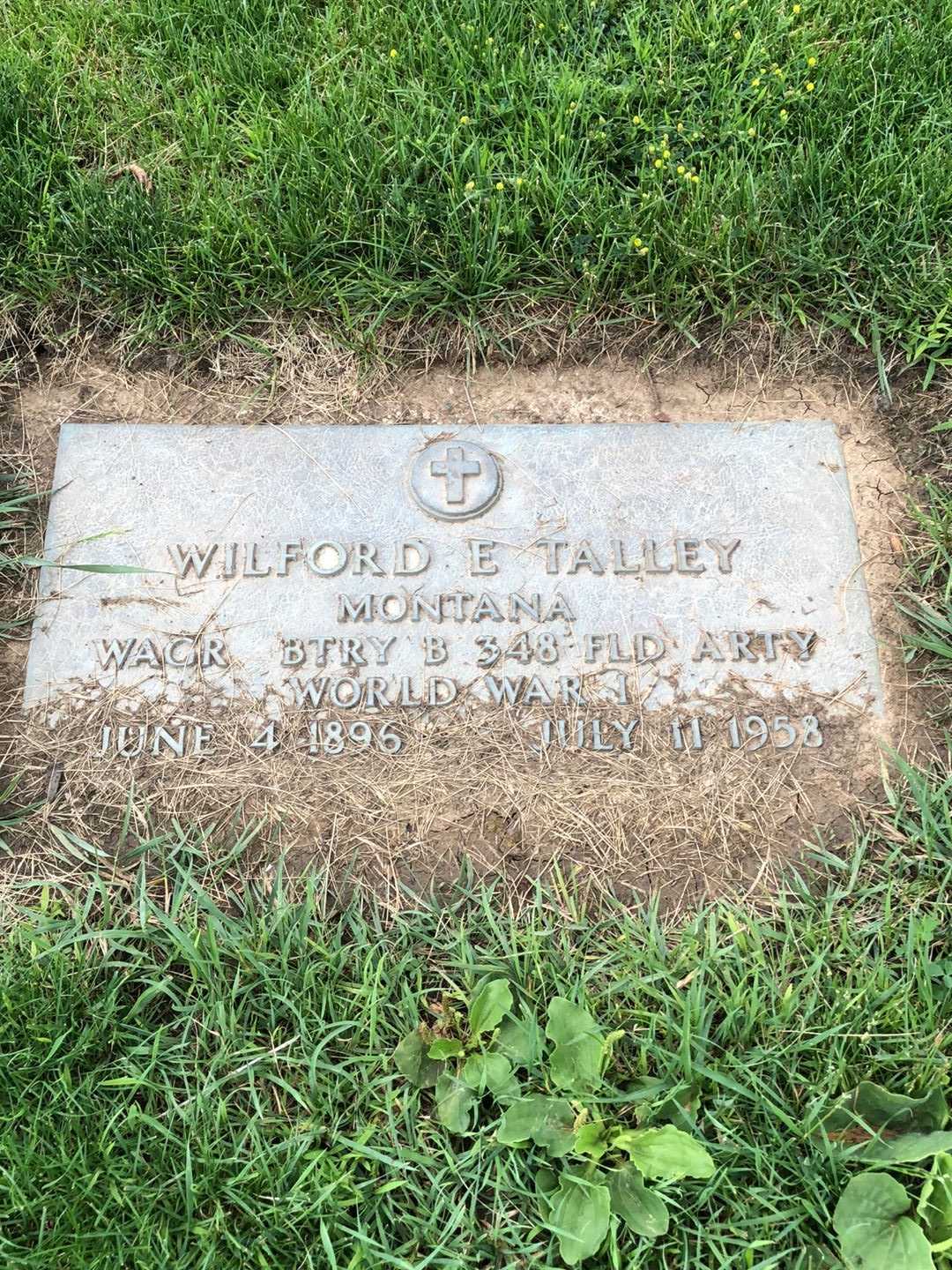 Wilford J. Talley's grave. Photo 2
