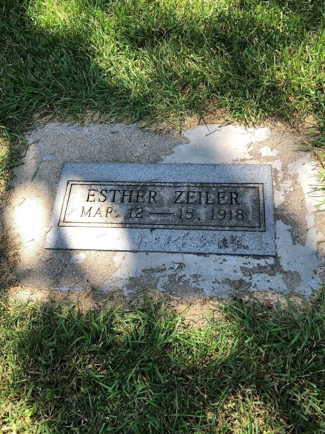 Esther Zeiler's grave. Photo 1