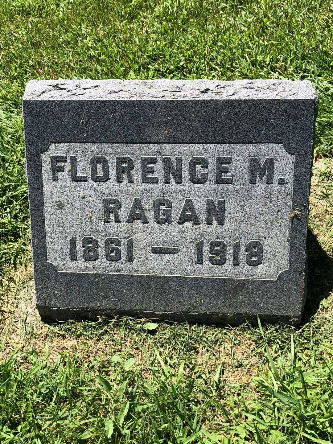 Florence M. Ragan's grave. Photo 3