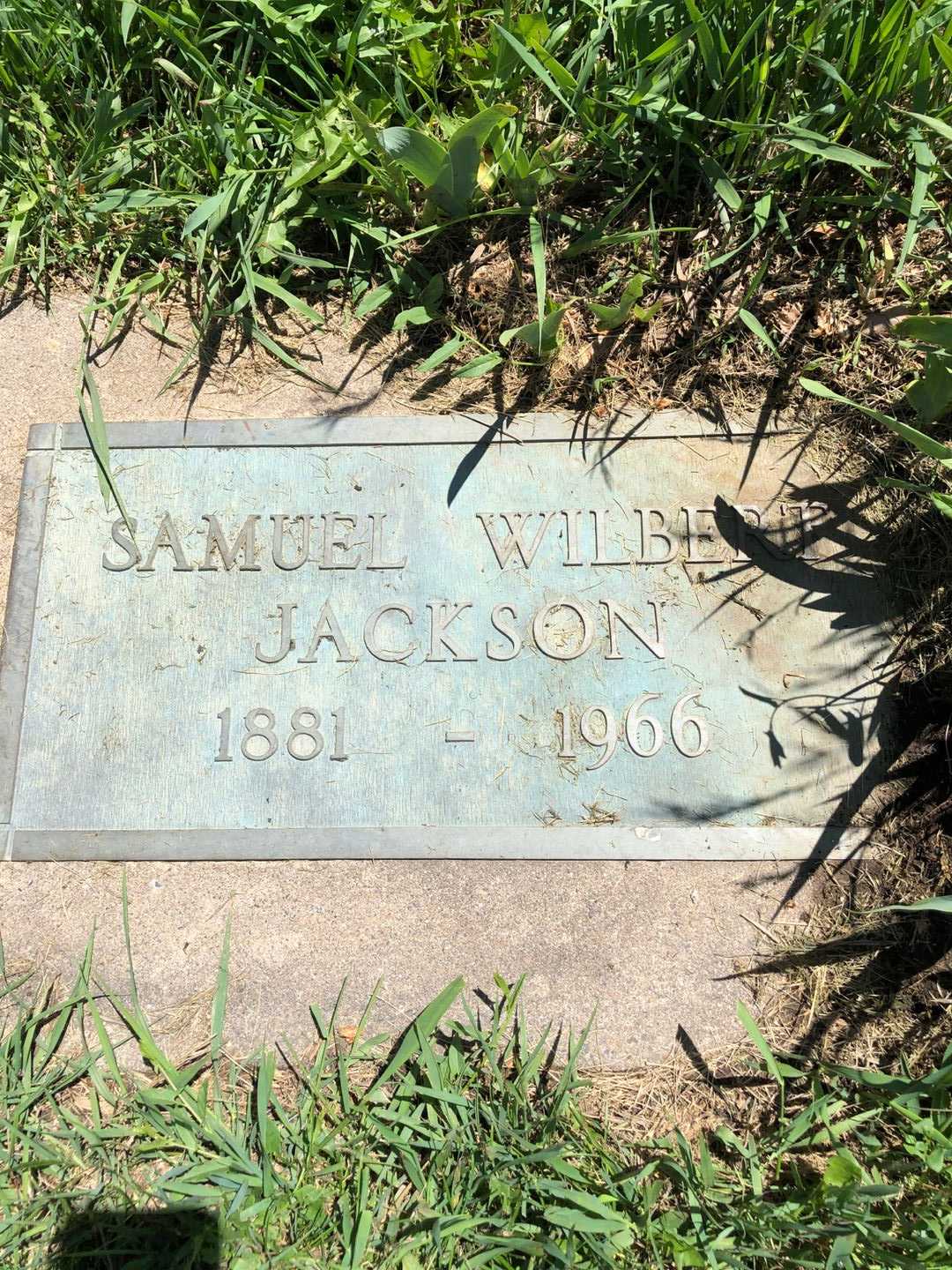 Samuel Wilbert Jackson's grave. Photo 1