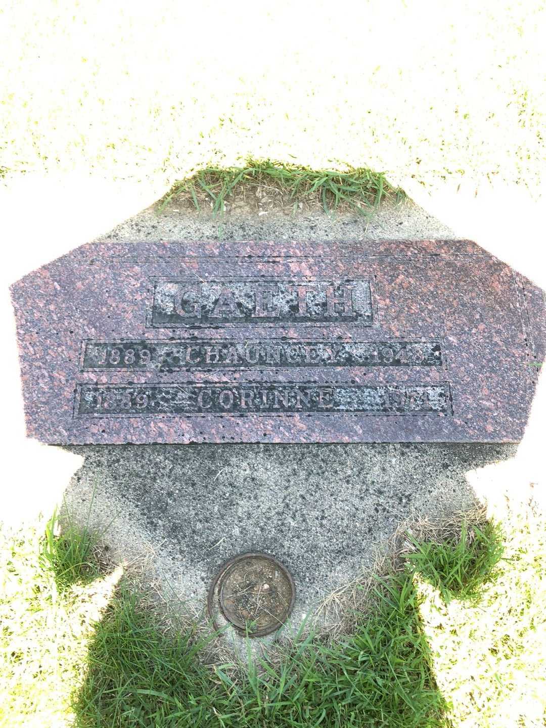Chauncey W. Gaeth's grave. Photo 2
