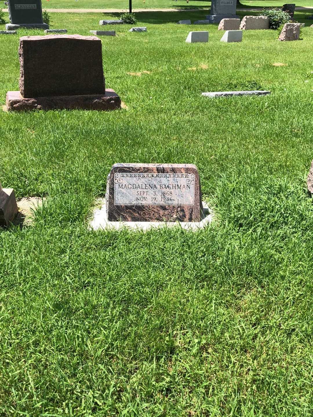 Magdalena Bachman's grave. Photo 2