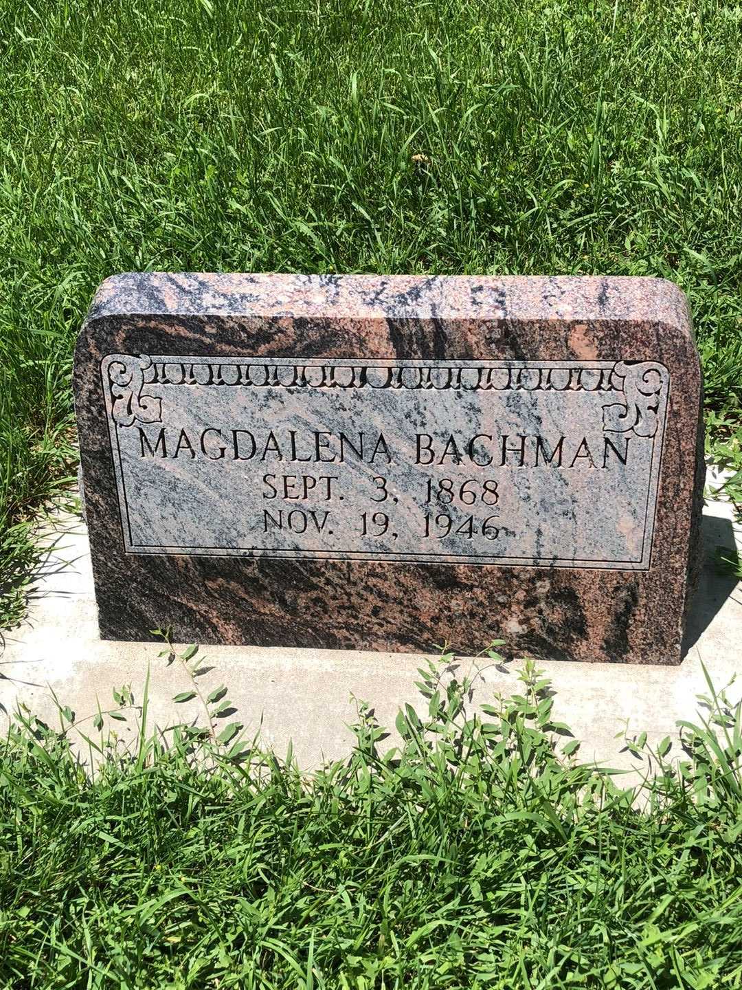 Magdalena Bachman's grave. Photo 1