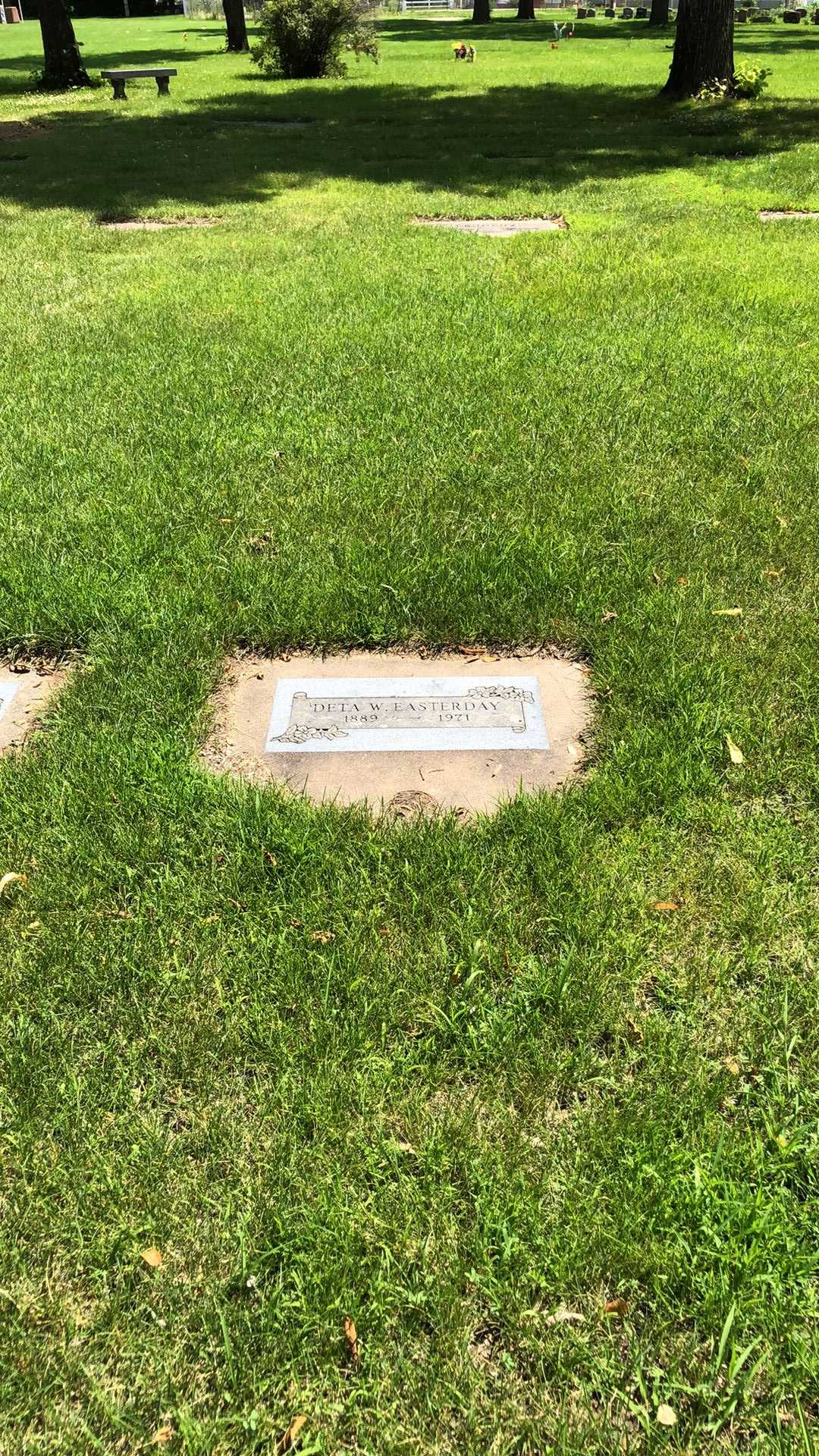 Deta W. Easterday's grave. Photo 2