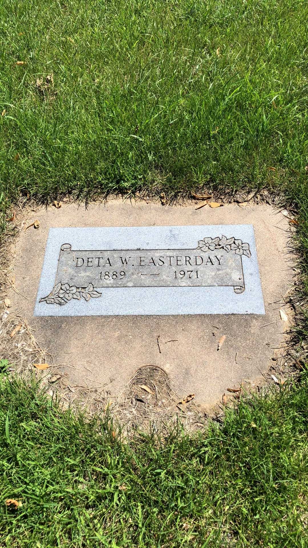 Deta W. Easterday's grave. Photo 1