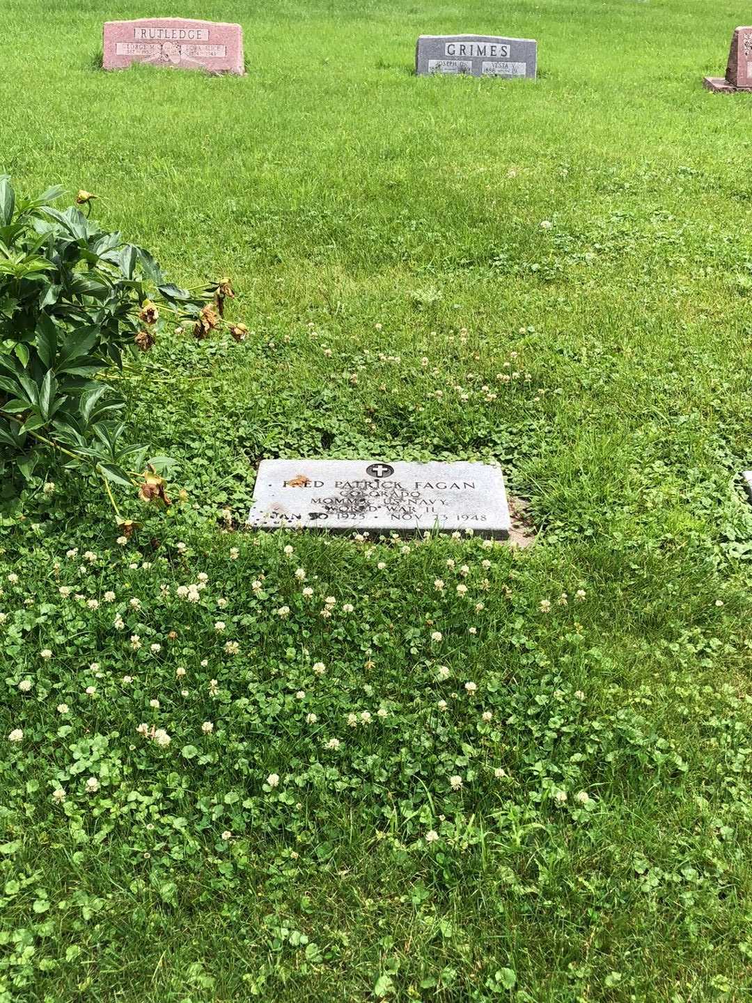 Fred Patrick Fagan's grave. Photo 1