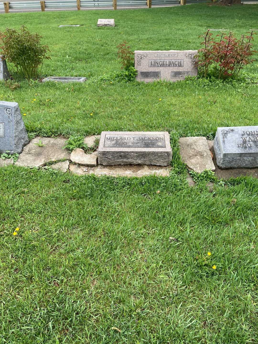 Millard T. Jackson's grave. Photo 2