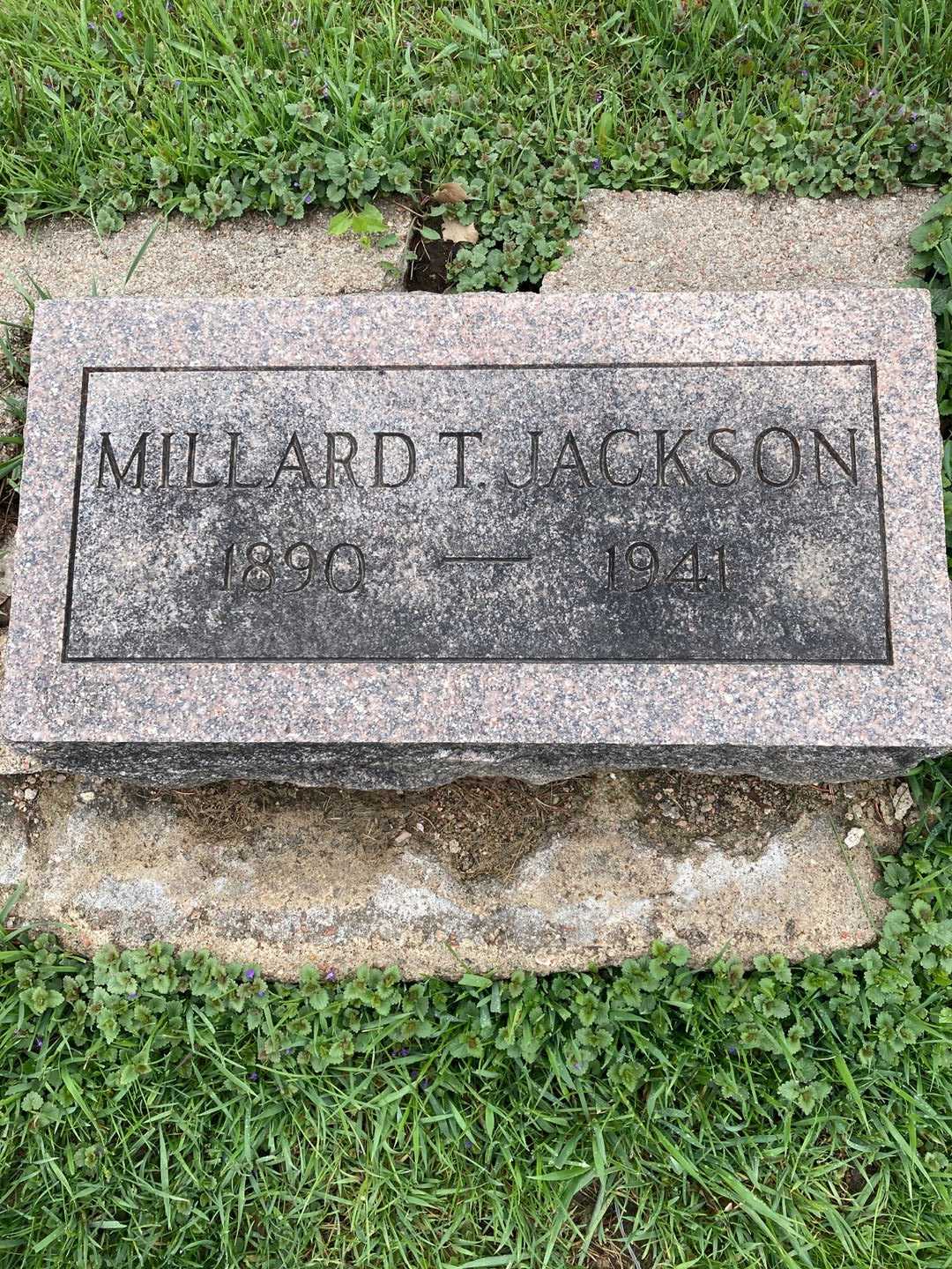 Millard T. Jackson's grave. Photo 1