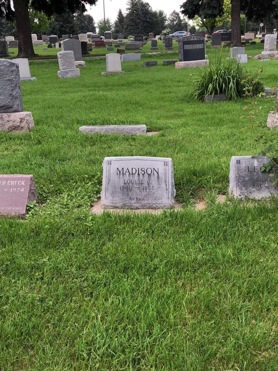 Louise J. Madison's grave. Photo 2